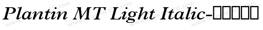 Plantin MT Light Italic字体转换
